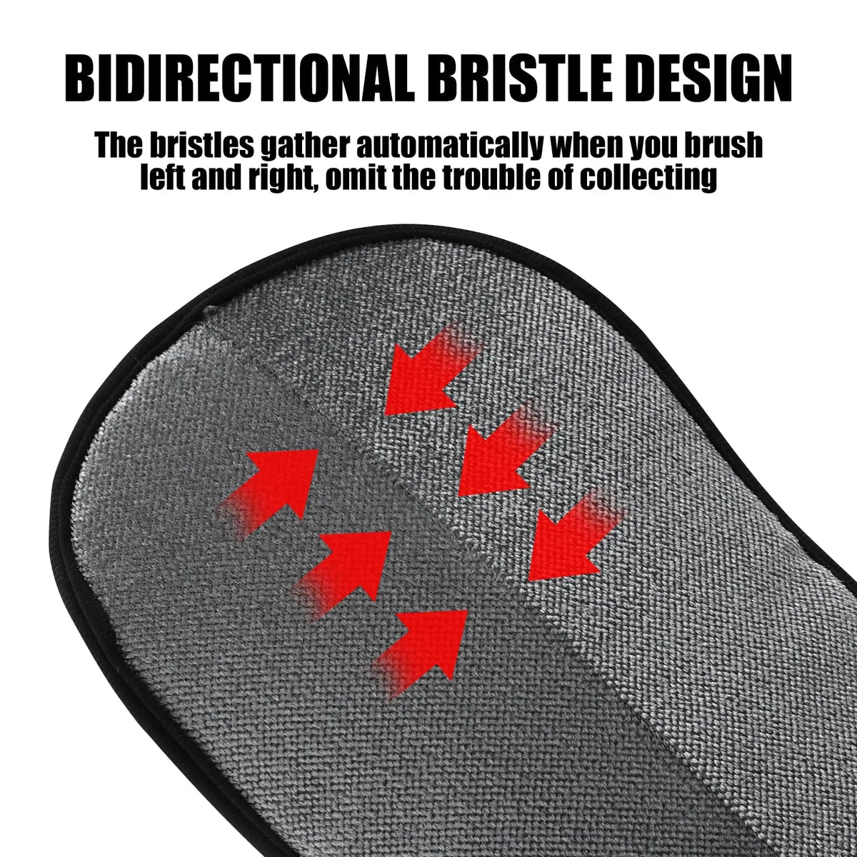 Two-way bristle side gathers hair into strips