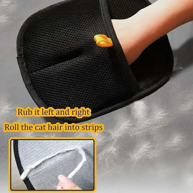 Rub left and right to roll hair into strips